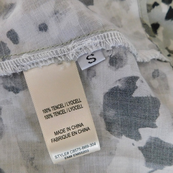 CLOTH & STONE Leopard Print Dress Gray Black Blouson Raglan Animal Wild Small - Picture 10 of 12